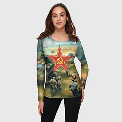 Лонгслив женский Наступление советской армии, цвет: 3D-принт — фото 2