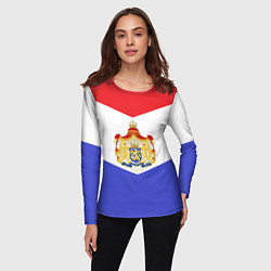 Лонгслив женский Флаг и герб Голландии, цвет: 3D-принт — фото 2
