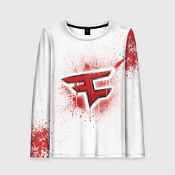 Лонгслив женский FaZe Clan: White collection, цвет: 3D-принт