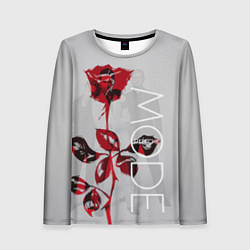 Лонгслив женский Depeche Mode: Red Rose, цвет: 3D-принт