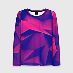 Лонгслив женский Violet polygon, цвет: 3D-принт