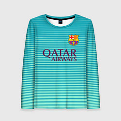 Лонгслив женский Barcelona FC: Aqua, цвет: 3D-принт
