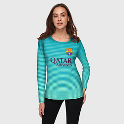 Лонгслив женский Barcelona FC: Aqua, цвет: 3D-принт — фото 2