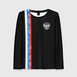 Лонгслив женский Russia - Black collection 2023, цвет: 3D-принт
