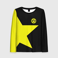 Лонгслив женский FC Borussia Dortmund: Star, цвет: 3D-принт
