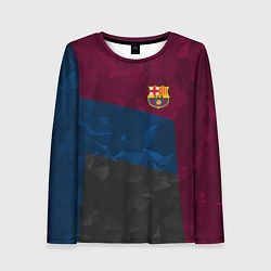 Женский лонгслив FC Barcelona: Dark polygons