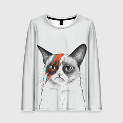 Женский лонгслив David Bowie: Grumpy cat