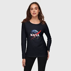 Лонгслив женский NASA: Black Space, цвет: 3D-принт — фото 2