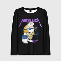 Лонгслив женский Metallica - damaged justice, цвет: 3D-принт