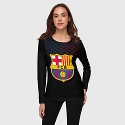 Лонгслив женский FC Barcelona Lines, цвет: 3D-принт — фото 2