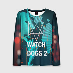 Лонгслив женский Watch Dogs 2: Network Hack, цвет: 3D-принт