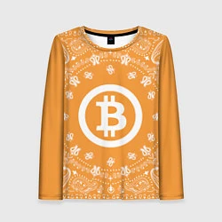 Лонгслив женский Bitcoin Mandala, цвет: 3D-принт