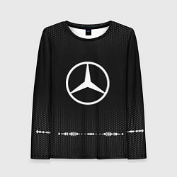 Женский лонгслив Mercedes: Black Abstract