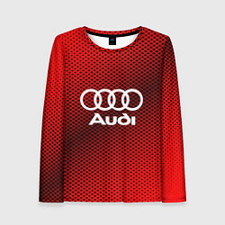 Лонгслив женский Audi: Red Carbon, цвет: 3D-принт