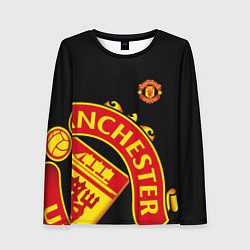 Лонгслив женский FC Man United: Black Exclusive, цвет: 3D-принт