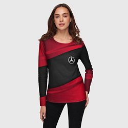 Лонгслив женский Mercedes Benz: Red Sport, цвет: 3D-принт — фото 2