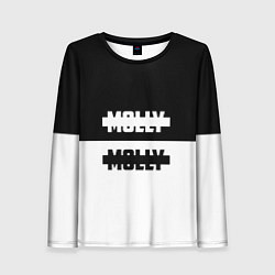 Лонгслив женский Molly: Black & White, цвет: 3D-принт