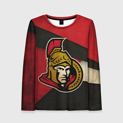 Лонгслив женский HC Ottawa Senators: Old Style, цвет: 3D-принт
