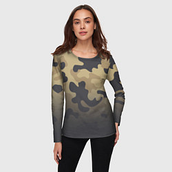 Лонгслив женский Camouflage Khaki, цвет: 3D-принт — фото 2