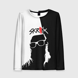 Лонгслив женский Skrillex: Black & White, цвет: 3D-принт