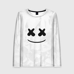 Лонгслив женский Marshmello: White Face, цвет: 3D-принт