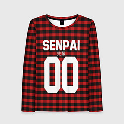 Женский лонгслив Senpai 00: Red Grid