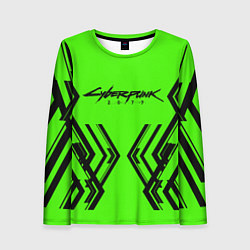 Женский лонгслив Cyberpunk 2077: Acid Green