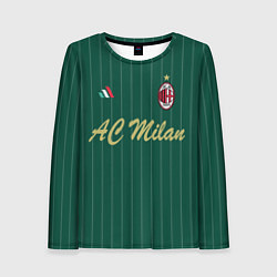 Лонгслив женский AC Milan: Green Form, цвет: 3D-принт