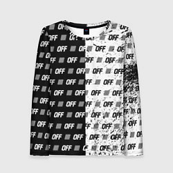 Лонгслив женский Off-White: Black & White, цвет: 3D-принт