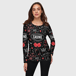 Лонгслив женский Casino, цвет: 3D-принт — фото 2