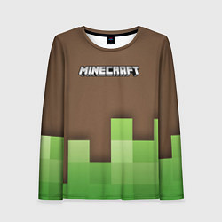Лонгслив женский Minecraft - Логотип, цвет: 3D-принт
