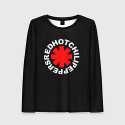 Лонгслив женский Red Hot chili peppers logo on black, цвет: 3D-принт