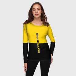 Лонгслив женский BILLIE EILISH: Yellow & Black, цвет: 3D-принт — фото 2