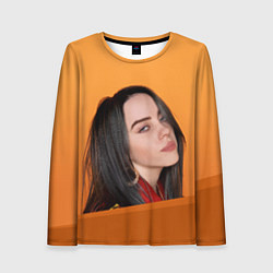 Лонгслив женский BILLIE EILISH: Orange Mood, цвет: 3D-принт