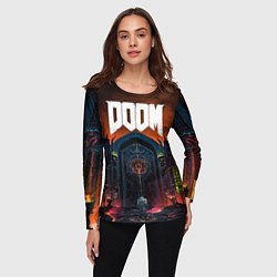 Лонгслив женский DOOM - Hellgate, цвет: 3D-принт — фото 2