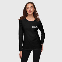 Лонгслив женский Белыйwhite, цвет: 3D-принт — фото 2
