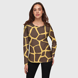 Лонгслив женский Окрас жирафа, цвет: 3D-принт — фото 2