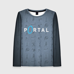 Лонгслив женский PORTAL, цвет: 3D-принт