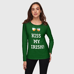 Лонгслив женский Kiss my Irish, цвет: 3D-принт — фото 2