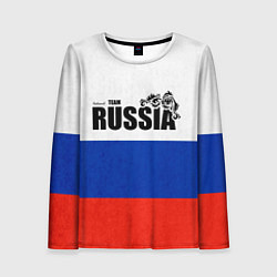 Лонгслив женский Russia, цвет: 3D-принт