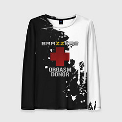 Лонгслив женский Brazzers orgasm donor, цвет: 3D-принт