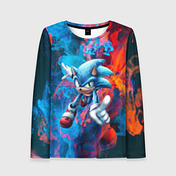 Лонгслив женский SONIC, цвет: 3D-принт
