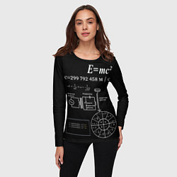 Лонгслив женский Электродинамика, цвет: 3D-принт — фото 2