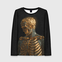 Лонгслив женский Скелет В Золоте, цвет: 3D-принт
