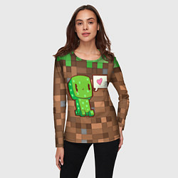 Лонгслив женский Minecraft Creeper, цвет: 3D-принт — фото 2