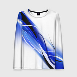 Лонгслив женский GEOMETRY STRIPES BLUE, цвет: 3D-принт