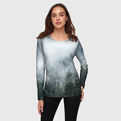 Лонгслив женский Туманный лес, цвет: 3D-принт — фото 2