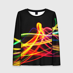 Женский лонгслив АБСТРАКТНЫЕ ЛУЧИ