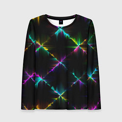 Лонгслив женский НЕОНОВАЯ ТЕКСТУРА, цвет: 3D-принт