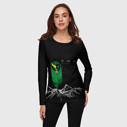 Лонгслив женский Owl blacklist, цвет: 3D-принт — фото 2